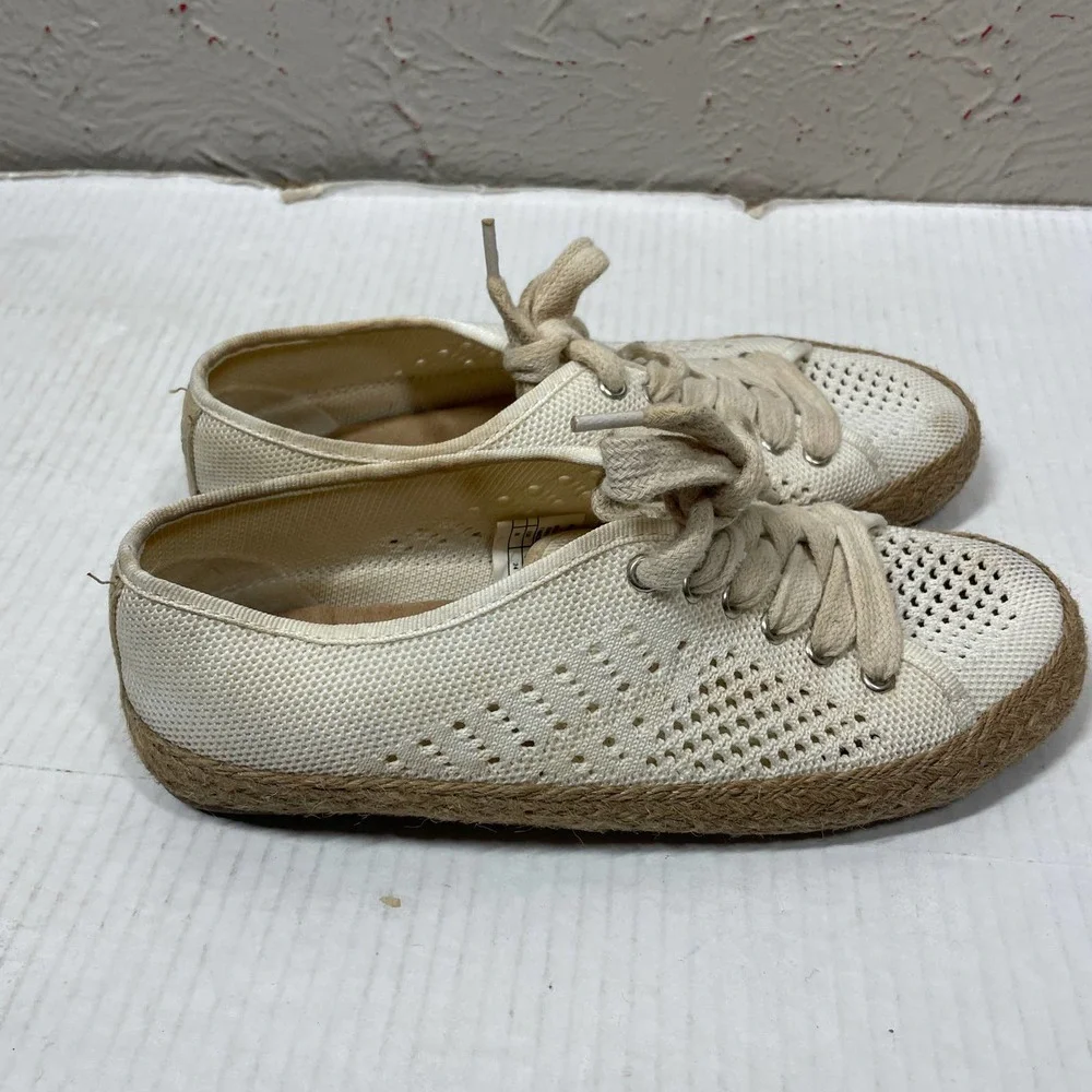 Emu Australia Cream Breathable Agonis Mac Espadrille Cotton Shoe Womens Sz US‎ 7